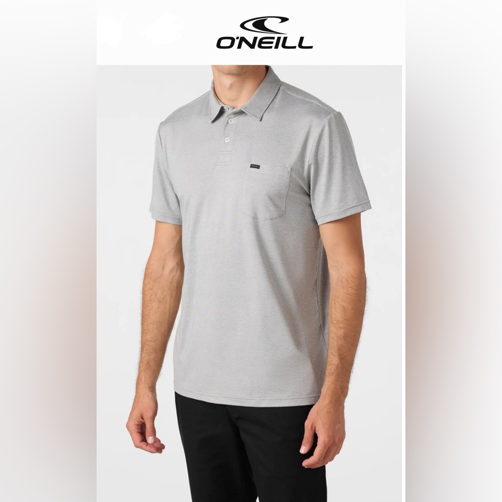 O'Neill Trvlr Series UPF 50+Men's Light Gray Polo